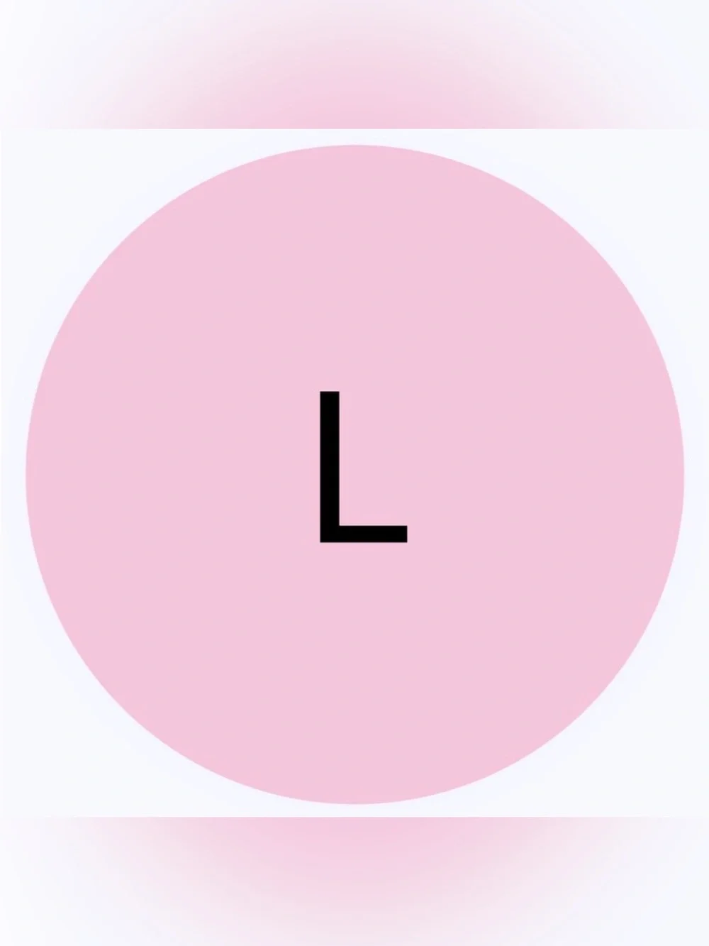 50 STICKERS — SIZE LABELS - LARGE - ‘L’ - PINK‎